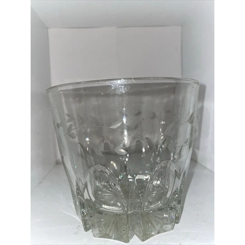 Princess House Heritage Regency Crystal Glass Ice Bucket no tongs or box 1980's